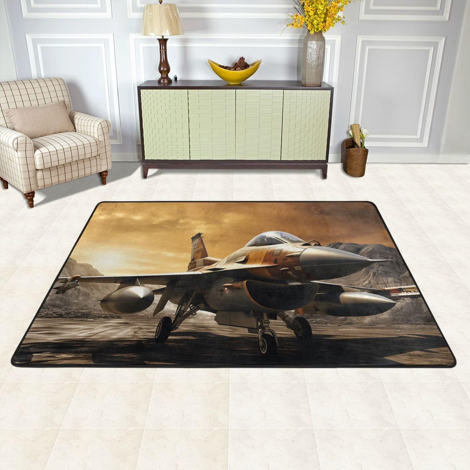 Grand tapis d'intérieur doux 183 x 122 cm tapis de sol absorbant de qualité