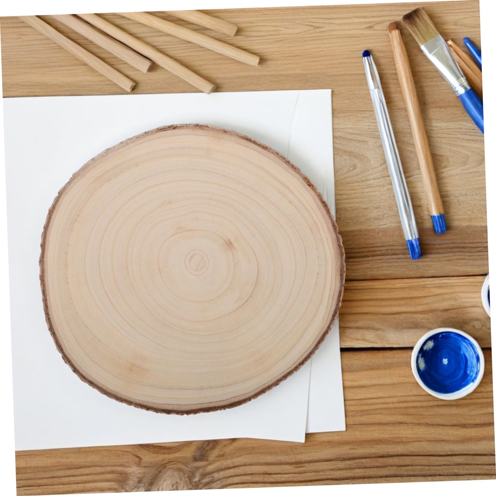 Gatuida 2pezzi Fette di Albero Rustico Naturali Dischi di Tronchi Grezzi Trucioli di Legno per Decorazioni di Matrimoni Forniture per Artigianato Natalizio Cerchi di Legno per Pittura