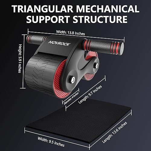 Miniatura 8 de Ab Roller Wheel,Automatic Rebound Abdominal Wheel Kit,Ab Wheel Roller for Core Workout Exercise Equipment,Abs Workout Home Gym Fitness Machine with