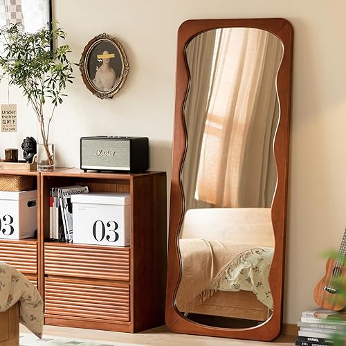 64"x 28" Full Length Mirror, Solid Wood Full Body Mirror,