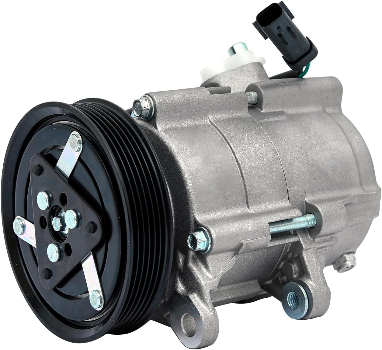 FKG AC Compressor and A/C Clutch 55111400AA fit for 2006-2008 Jeep Liberty (3.7L Only), 2007-2008 Dodge Nitro (3.7L Only)