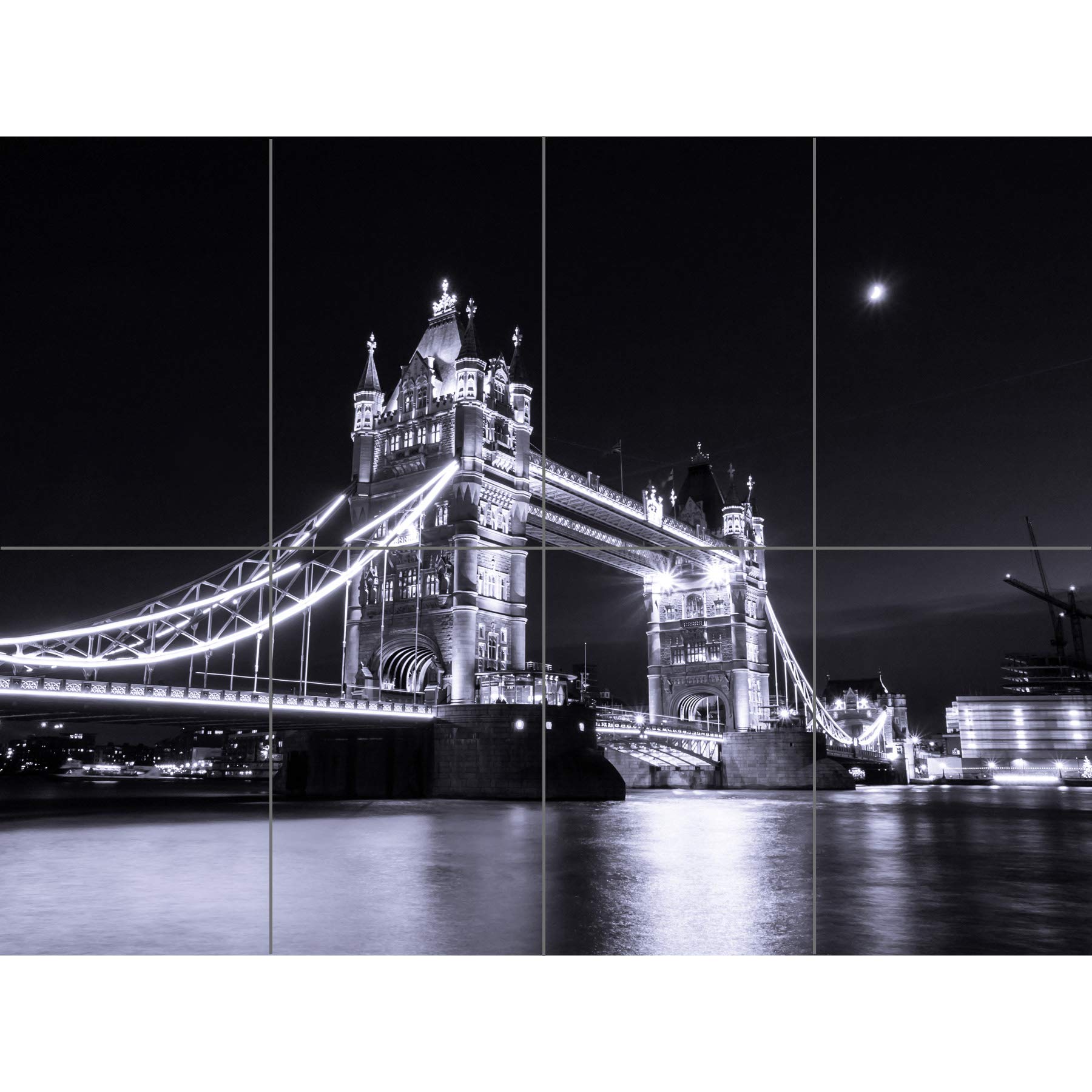 Artery8 Tower Bridge At Night XL Giant Panel Poster (8 Sections)