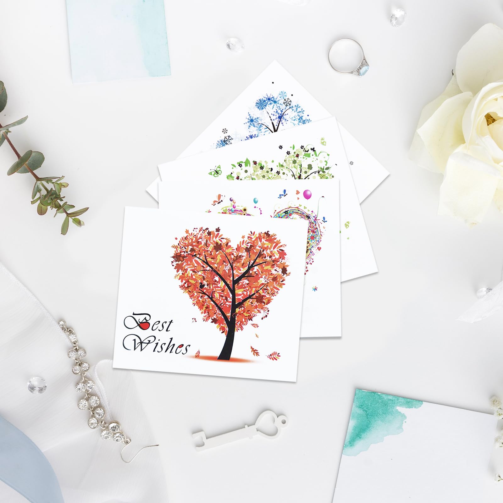 Biglietti Auguri Divertente 40 Pezzi Carte Regalo Buona Fortuna per Nuovo Lavoro Anniversario Matrimonio