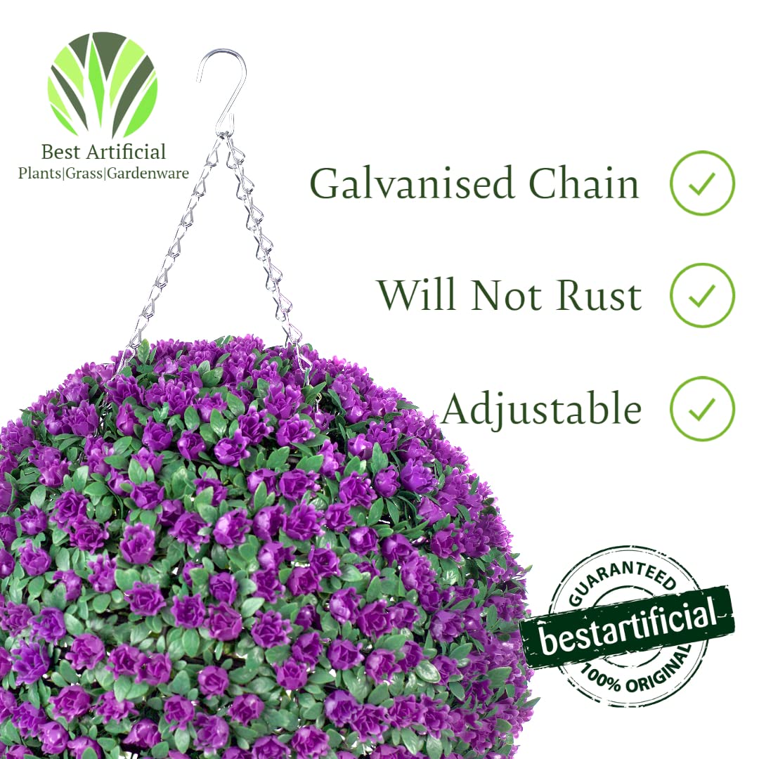 Sztuczne najlepsze 38 cm Purple Rose Topiary piłka kwiatowa