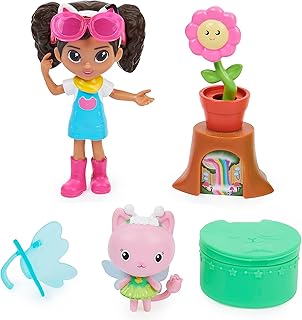 Gabby's Dollhouse, Flower-rific Garden Set with 2 Toy Figures, 2 Accessories, Delivery and Furniture Piece, Kids Toys for Ages 3 and up
