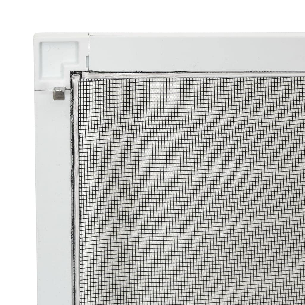 Fenster Weiß 90x120 cm mit Aluminiumrahmen und Fiberglasnetz, zuschneidbar, ohne Bohren, für Schlafzimmer, Wohnzimmer, Balkon, Mückenschutz, Fliegenschutz