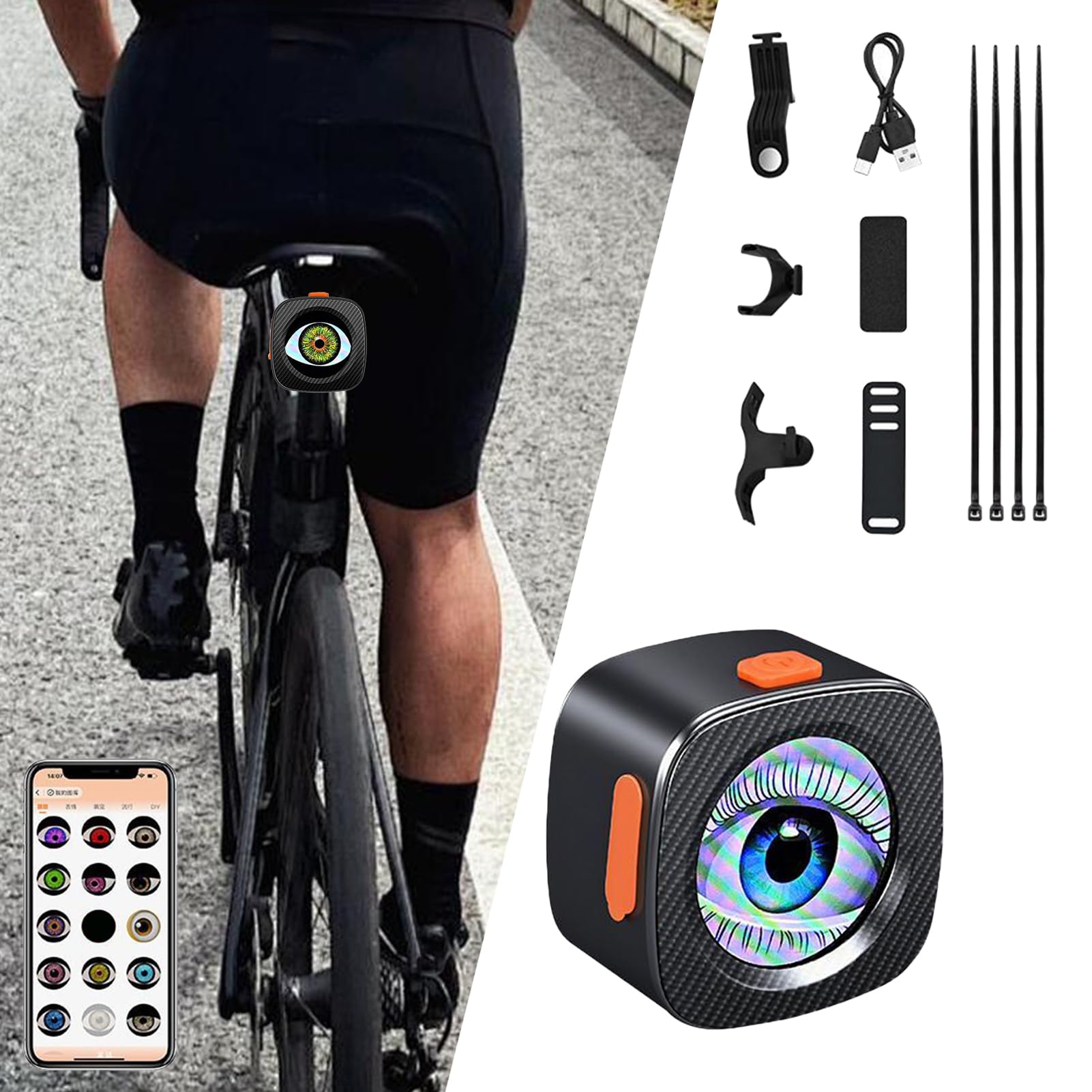 Fanale posteriore per bicicletta, ricaricabile, luminoso, impermeabile, per equitazione, scooter, pendolari, ciclismo, donne, bambini, uomini