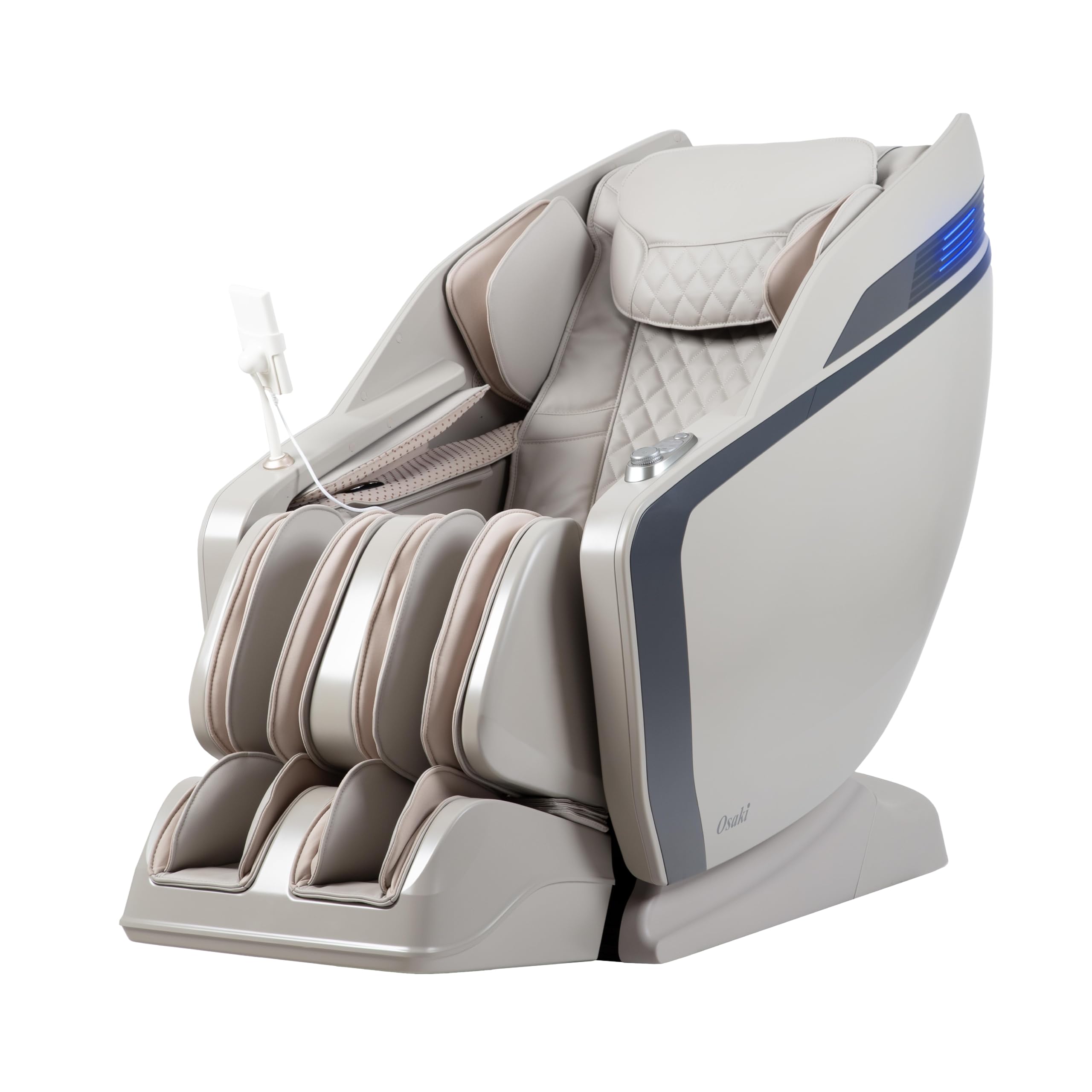 Osaki Monarch Full Body Massage Chair | Zero Gravity 3D SL-Track | Space Saving Technology Recliner| 9 Unique Auto Programs | Bluetooth Connection (LE Taupe)