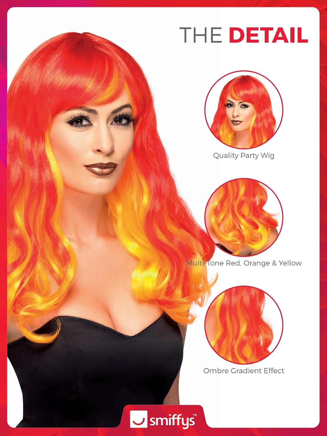 Smiffy's Women's Ombre Wig Midnight Siren