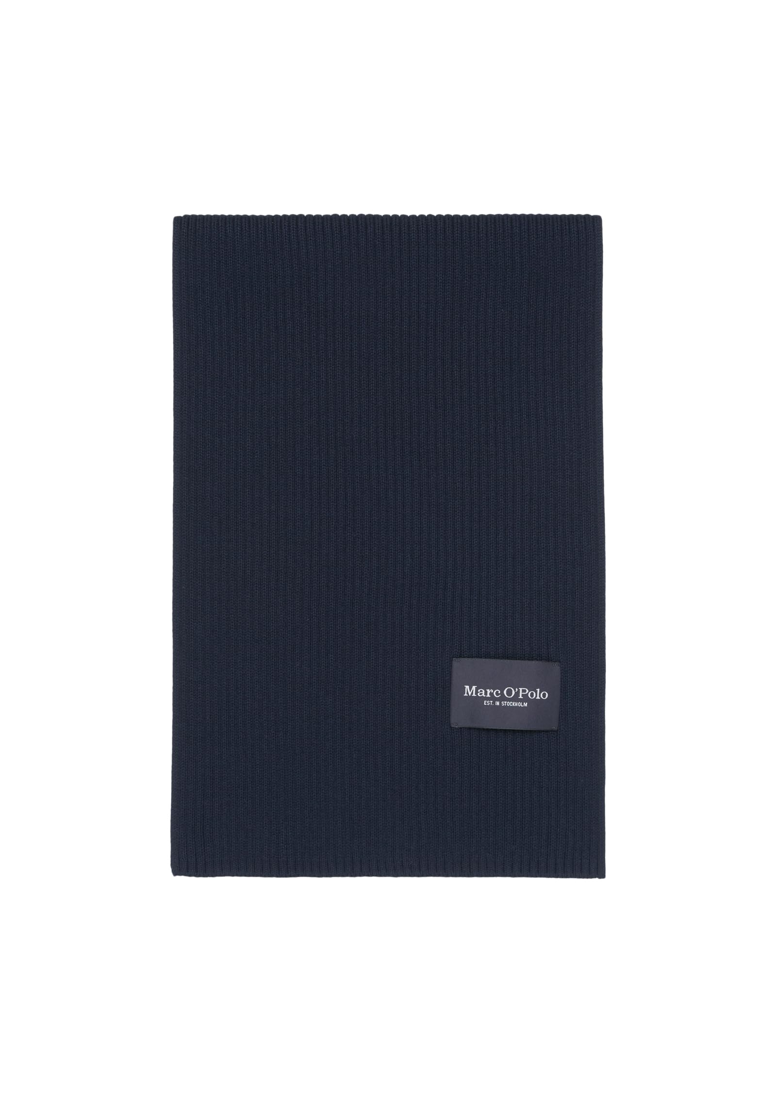 Marc OߴPolo Herren Schal aus Bio-Baumwolle weich, Blau (Dark Navy), One Size