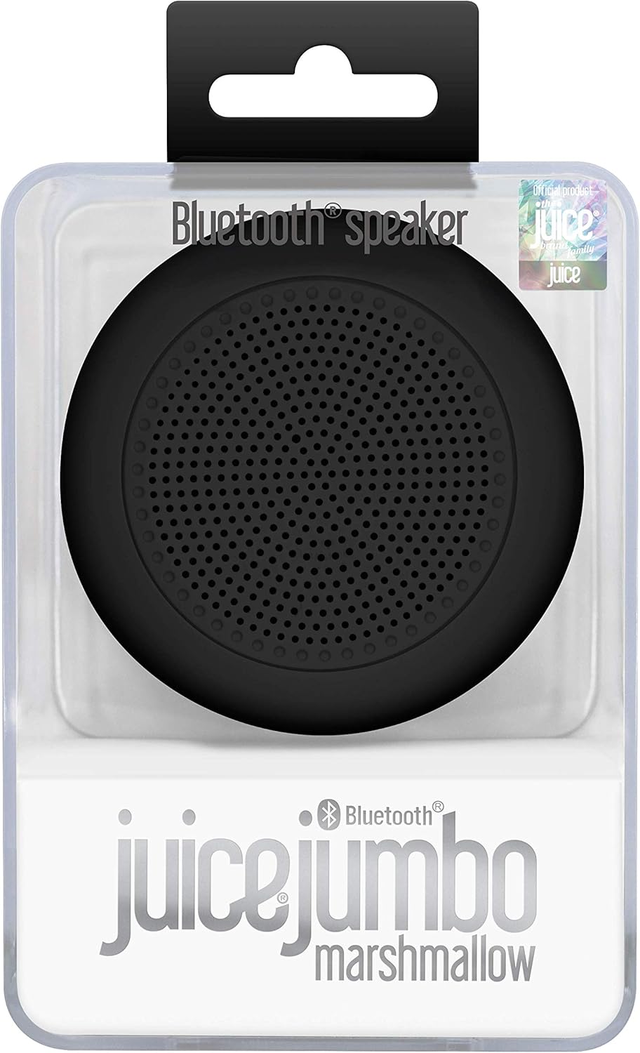 Juice Jumbo Marshmallow speaker in its retail packaging