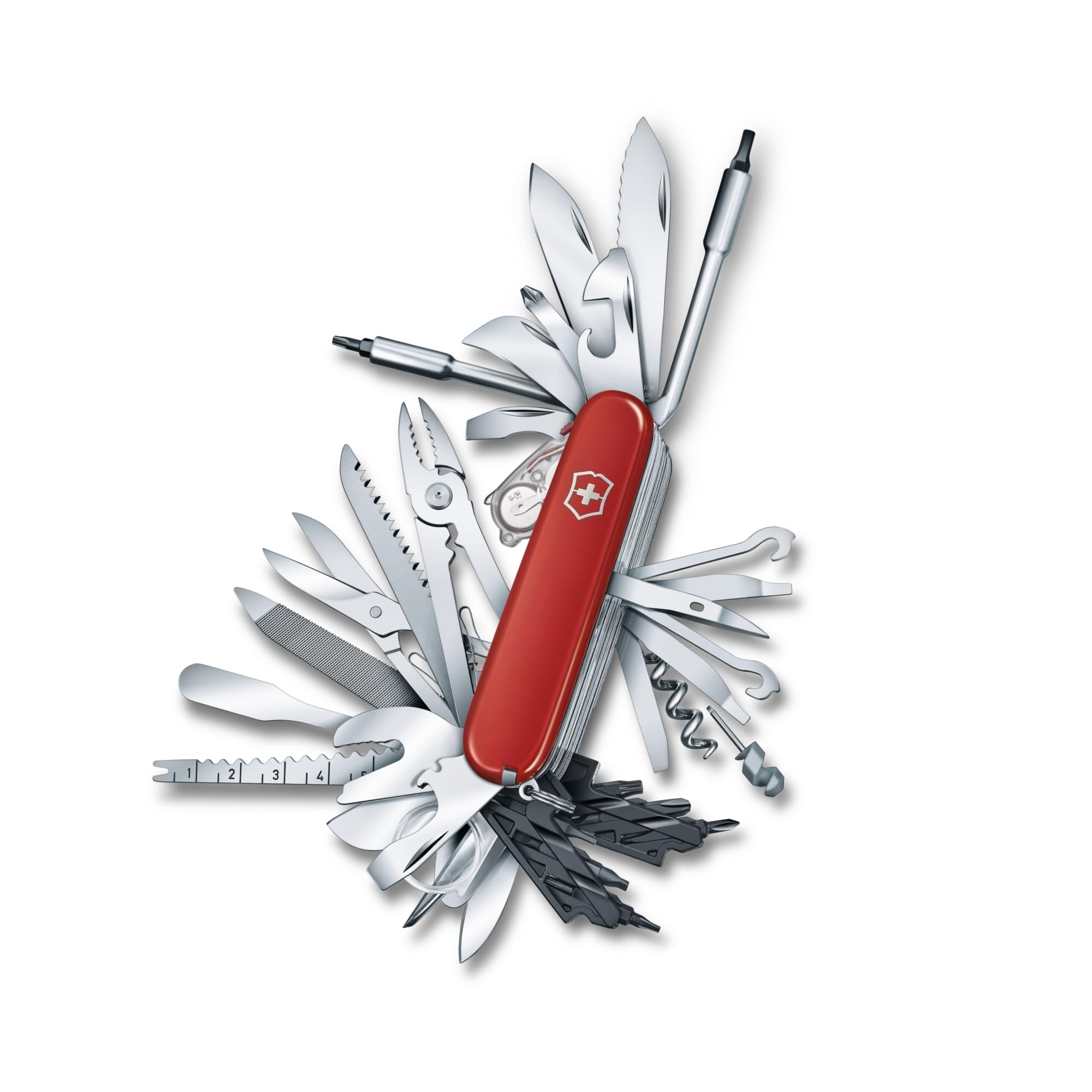 VICTORINOX Swiss Champ Series, 6 Colors, Swiss Army Knife, Multi-functional Knife, Disaster Preparedness Goods, Outdoor, Camping, Pliers, Scissors, Swiss Multi-Tool, Compaction, Trivet Knife
