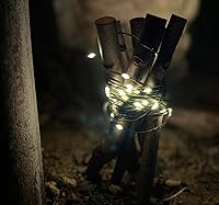 Vista 5 de Magicnight Short Mini Garden Lights Solar Powered Waterproof Fairy Lights Outdoor Garden String, Green Wire, Warm White,5m 50LEDs,2 Pack