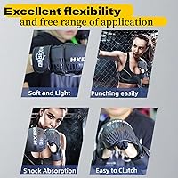 Vista 6 de Guantes MMA Sparring Grappling, guantes de kickboxing, guantes híbridos de palma abierta para artes marciales, peso ligero para artes marciales