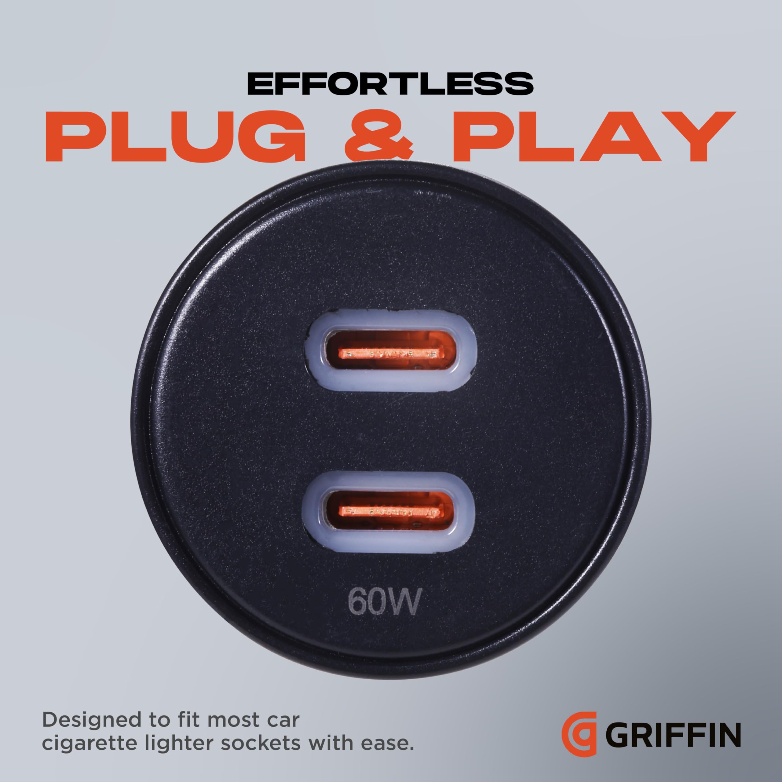 griffin cigarette lighter usb Amazon.com: Griffin Dual Port Car Charger 60W, USB-C Car Adapter with 2 x  30W USB-C PD, Compact Multi-Port with Indicator Light : Cell Phones &  Accessories