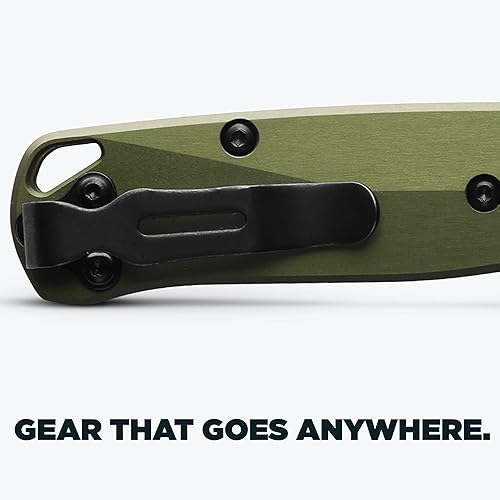 Vista 13 de Benchmade - Cuchillo Mini Bugout 533 con mango de grivory naranja (533)