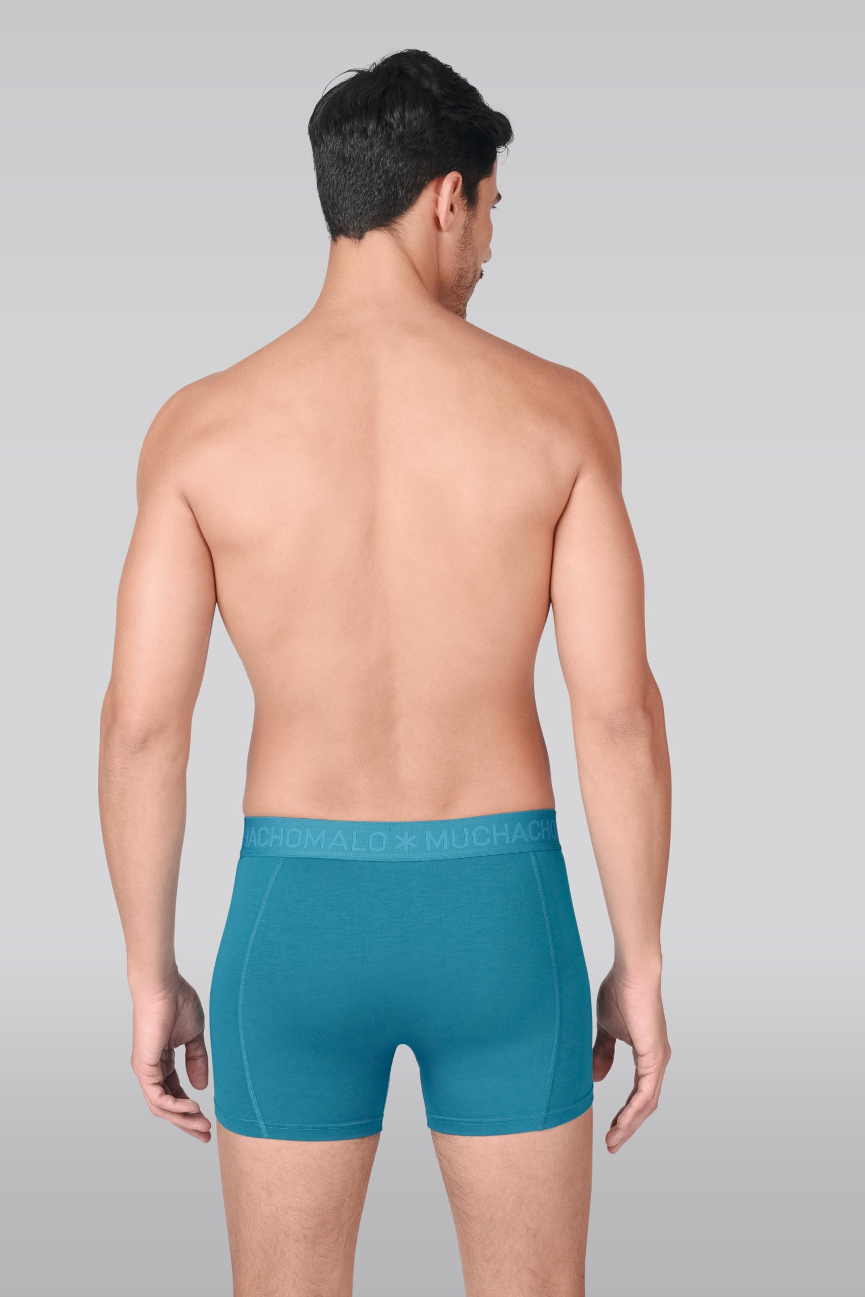 Muchachomalo Boxer da uomo, tinta unita, biancheria intima da uomo, confezione multipla, confezione da 6, boxer Solid con vestibilità classica, con elastico in vita