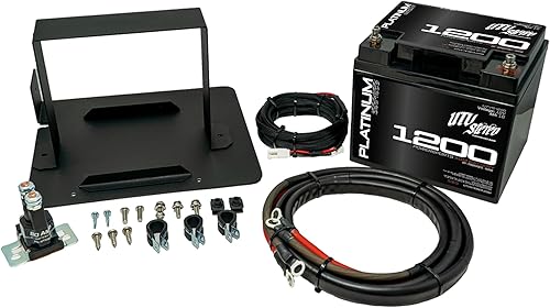 Kit de segunda batería Can-Am Defender, Kit de segunda batería UTV Stereo con batería AGM de 1200 ca, montaje, aislador, cables y herrajes (NO