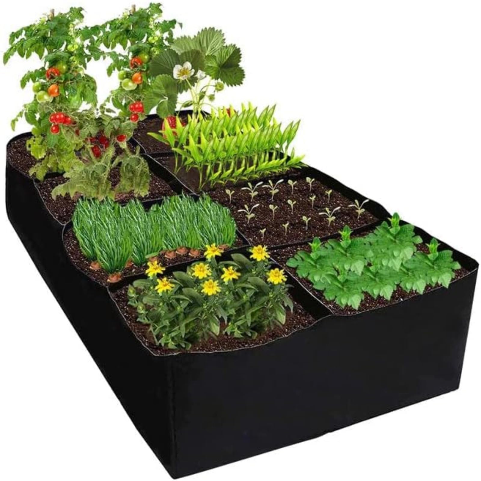 Lot de 8 sacs de culture en feutre pour légumes et plantes, en tissu non tissé, pour la culture d'herbes, de fleurs, de légumes (1 pièce)