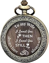 Vintage Pocket Watch for Brother | Engraved with to My Brother I Loved You Then, I Love You Still | Antique Style Pendant Watch | Emotional Gift for Brother Birthday, Rakhi