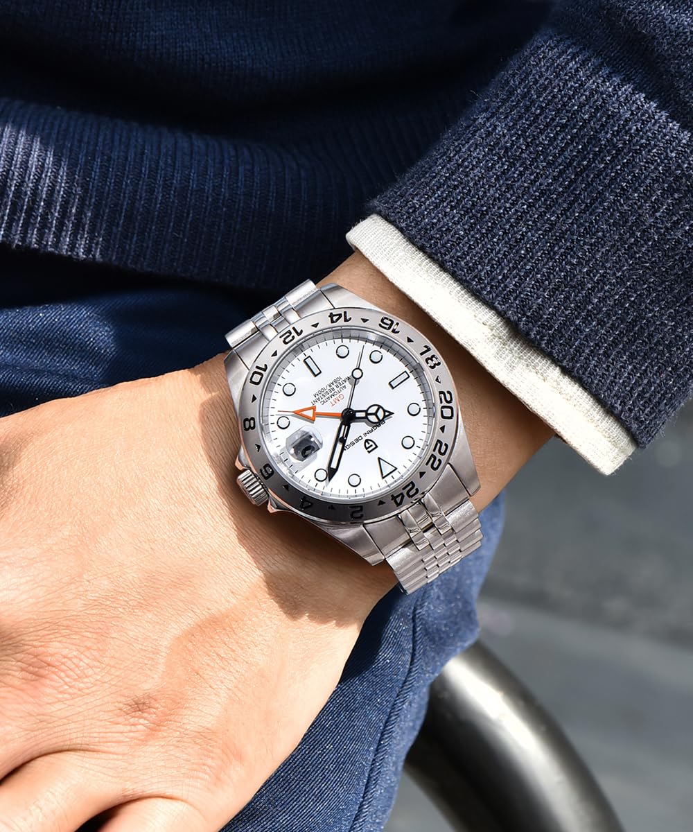 Pagani Design Uhren Herren GMT Automatik Automatik Mechanisch Analog Saphir Sport Wasserdicht Leuchtend Handgelenk Uhr