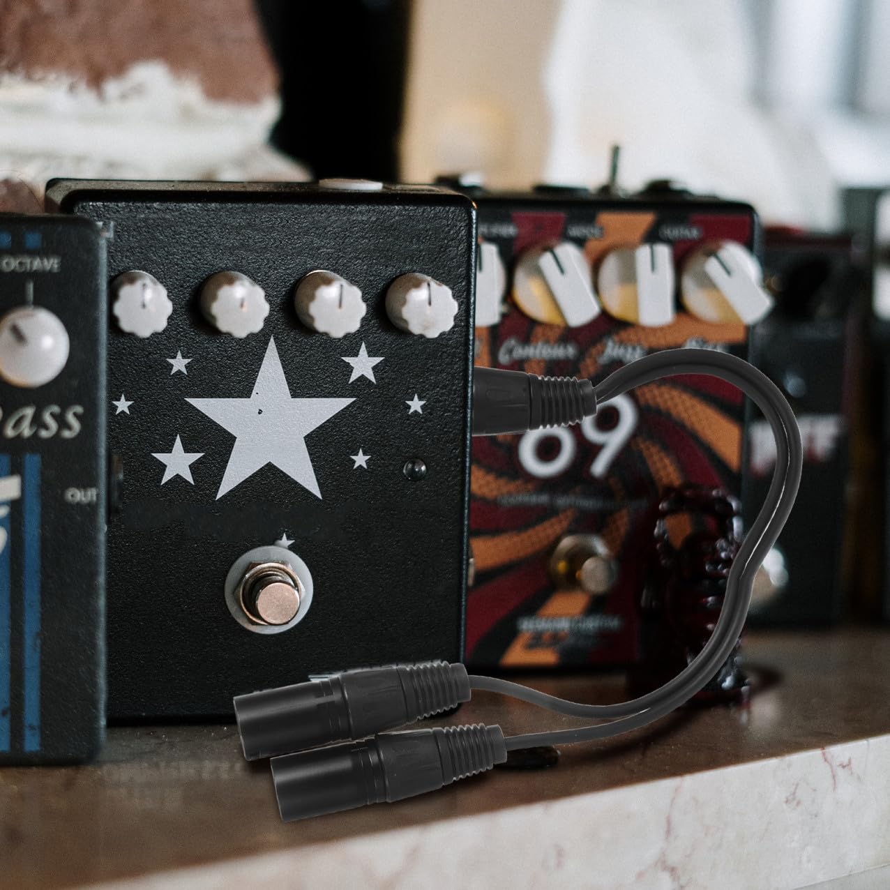 Tofficu 4 Stück Xlr Mikrofon Splitter Kabel Schwarzes Y Adapterkabel Xlr Weiblich für Professionelle Audioübertragung Heimstereo Anwendungen