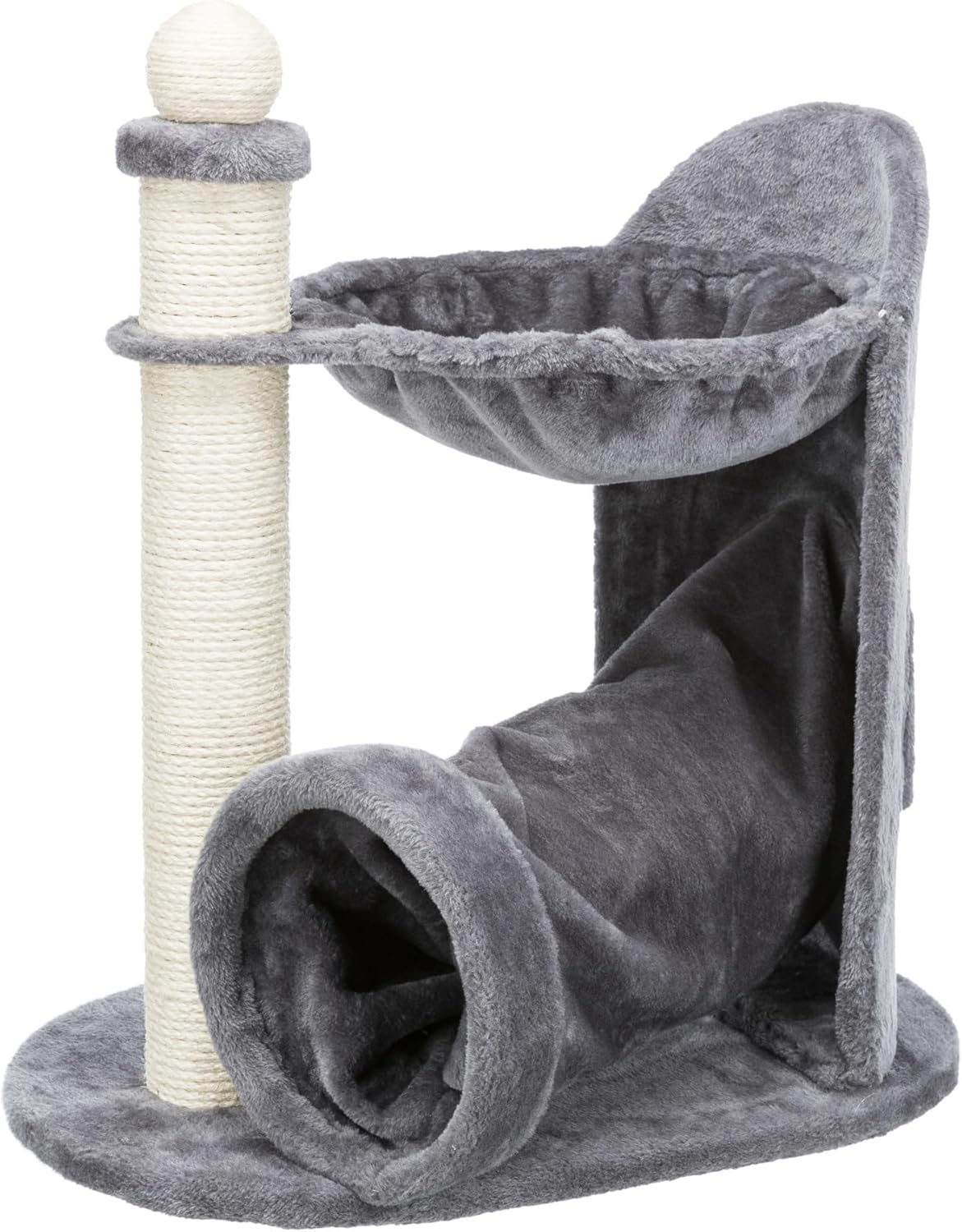 TRIXIE Baza Senior Cat Tree with Hammock and Steps | Scratching Posts | Cat Playground | Gray Medium