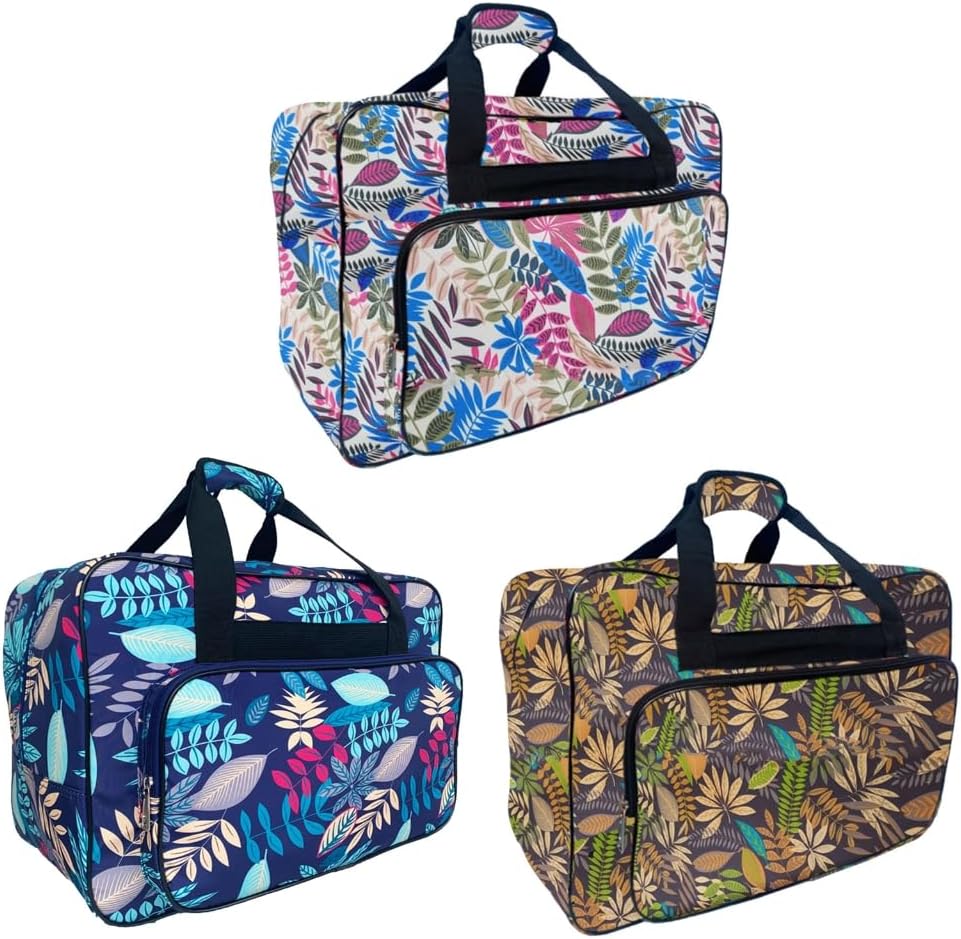 Sewing Machine Travel Bag Protective Nylon Case With Ample Space For Tool And Notions Vibranting Color Elegant Designs