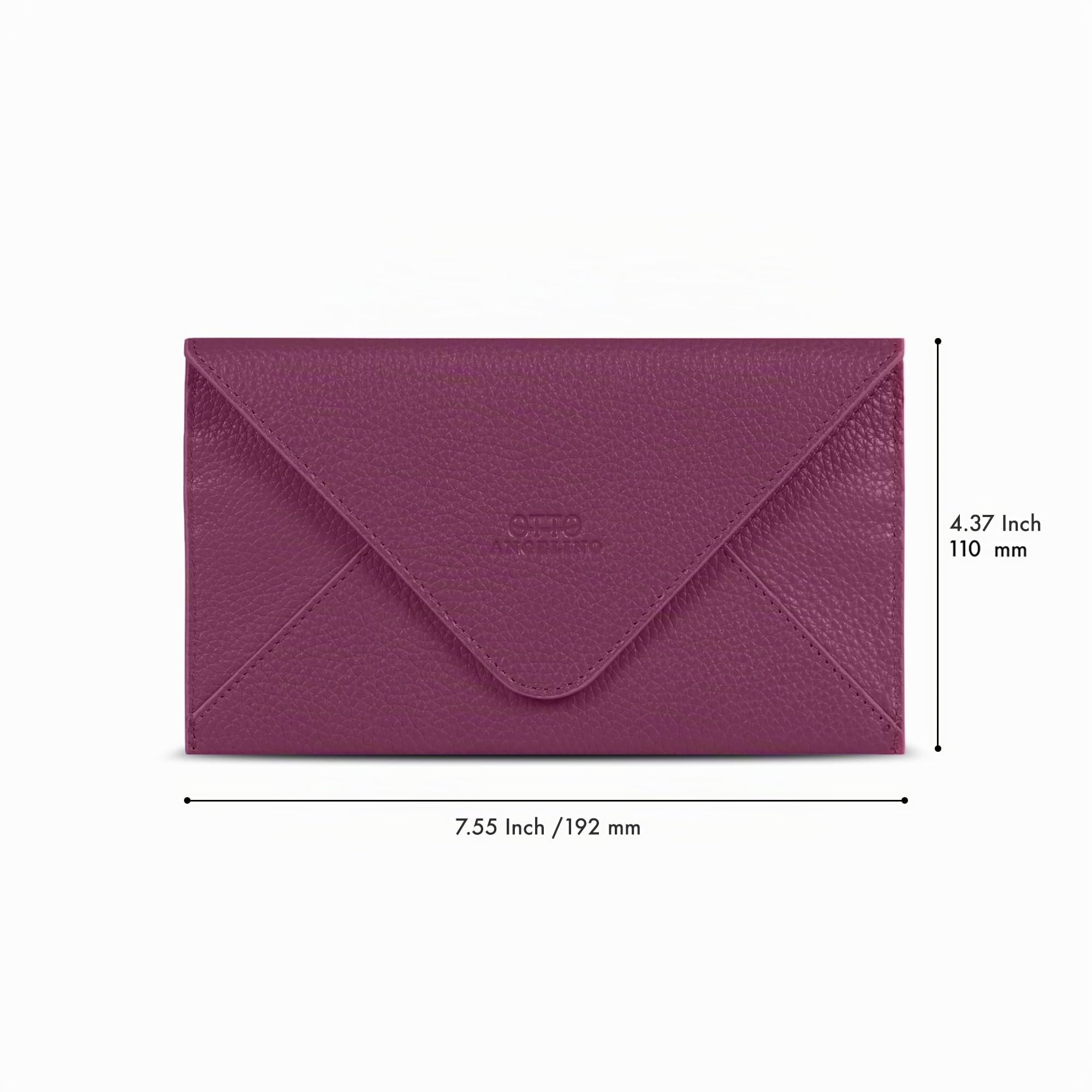 Otto Angelino portafoglio in vera pelle e porta carte di credito - portafolgio da viaggio stile-busta - scompartimenti multipli per denaro, Smartphone - Blocco di RFID - Unisex