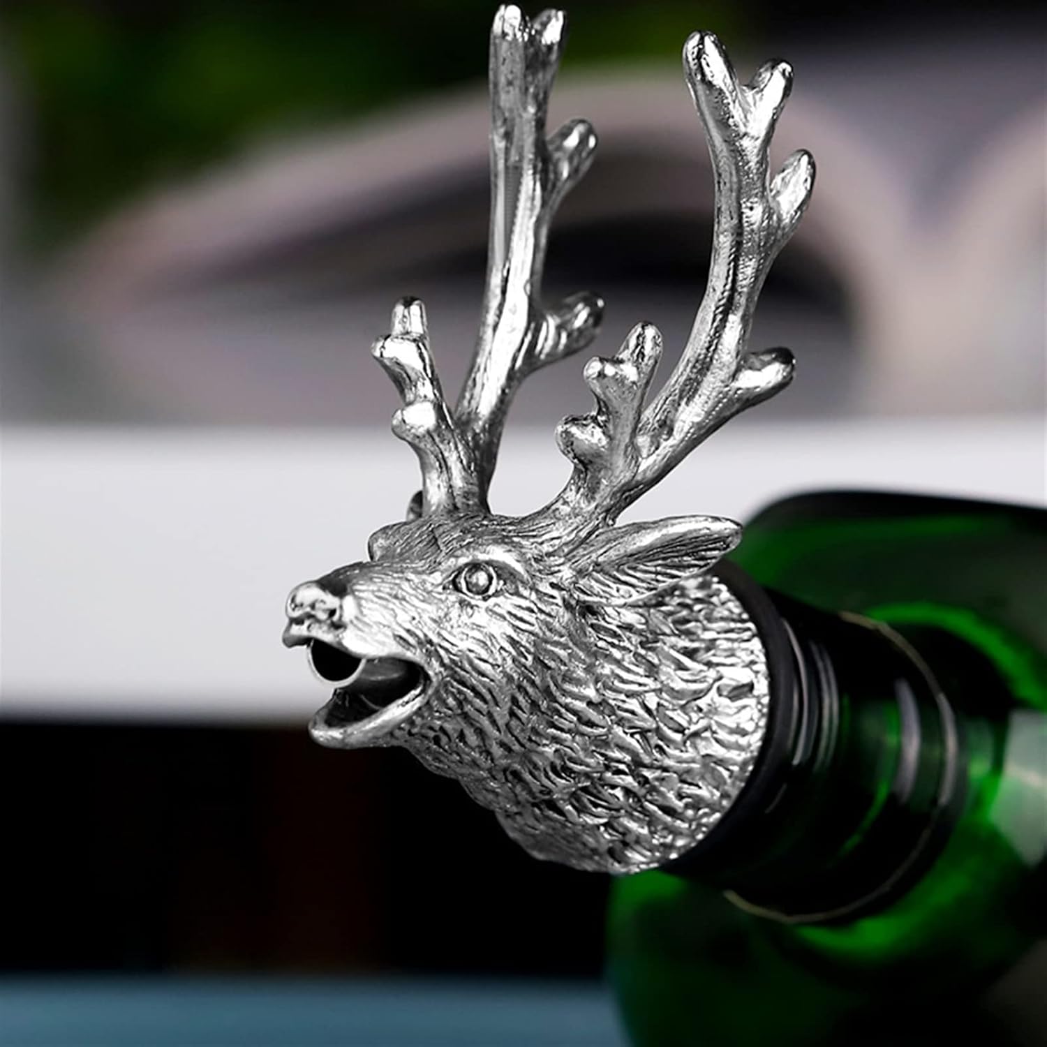 Liquor Bottle Pourers Dispenser for Wine Jagermeister Zinc Alloy Deer