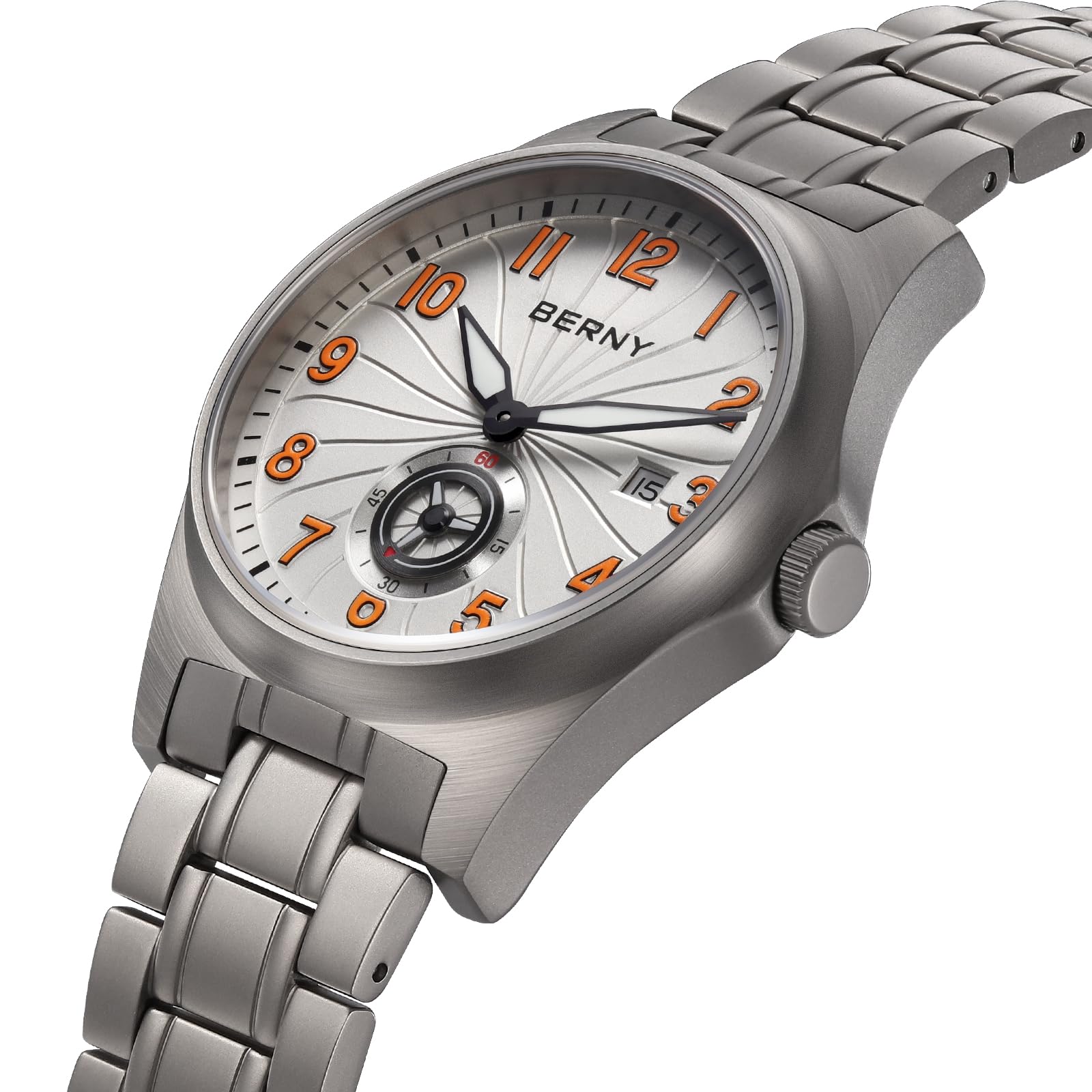 BERNY Titanium Herrenuhr Automatikwerk Klassische Herrenarmbanduhren 10ATM Wasserdicht