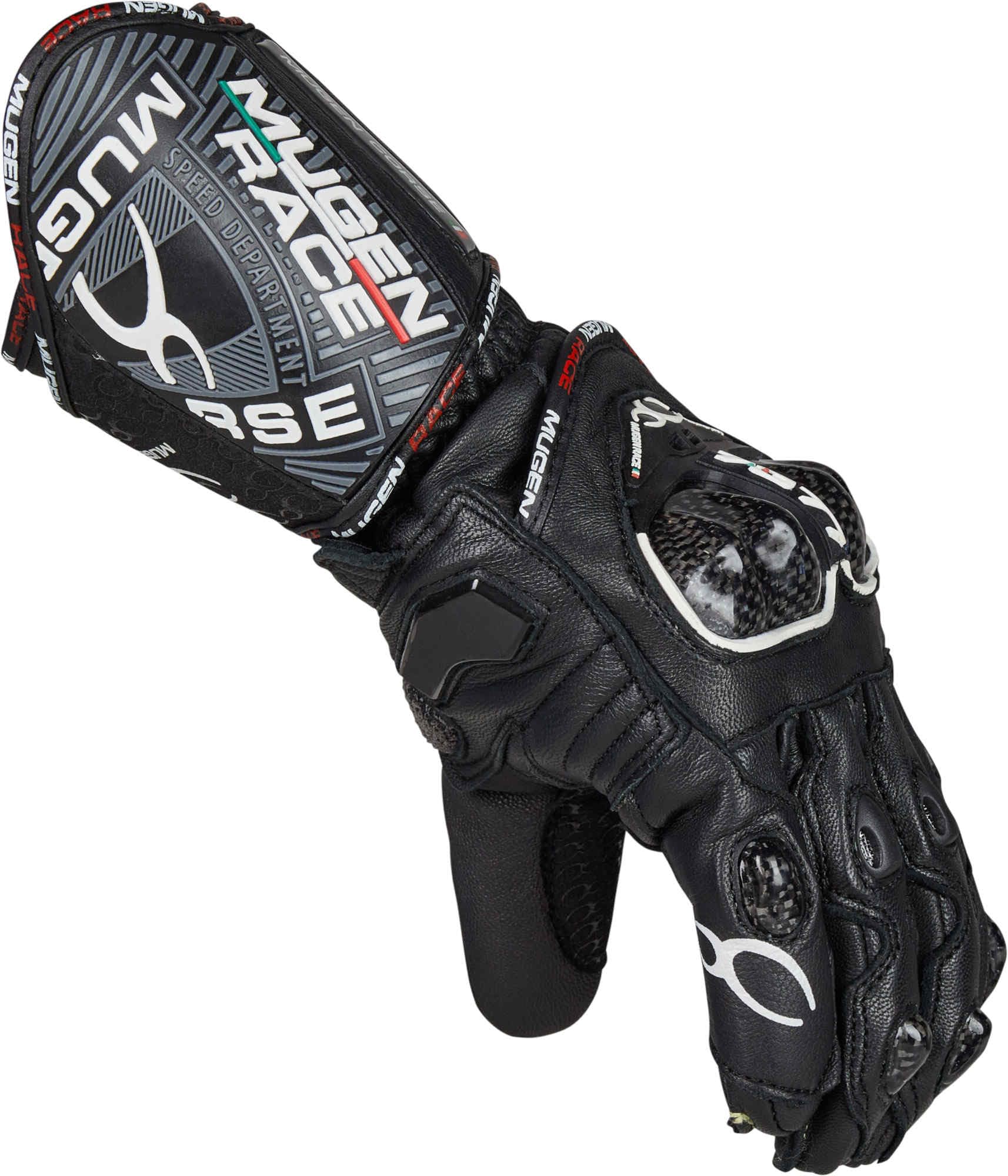 MUGENRACE Bornew Rękawice motocyklowe, czarny/biały, XS