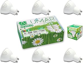 Pack of 6 GU10 LED Bulbs 9W Warm Light 3500K, 850 Lumen (80W Equivalent), Energy Saving Bulbs, 120° Beam Angle, CRI 80, Flicker-Free for Home, Office, Shop, Bathroom