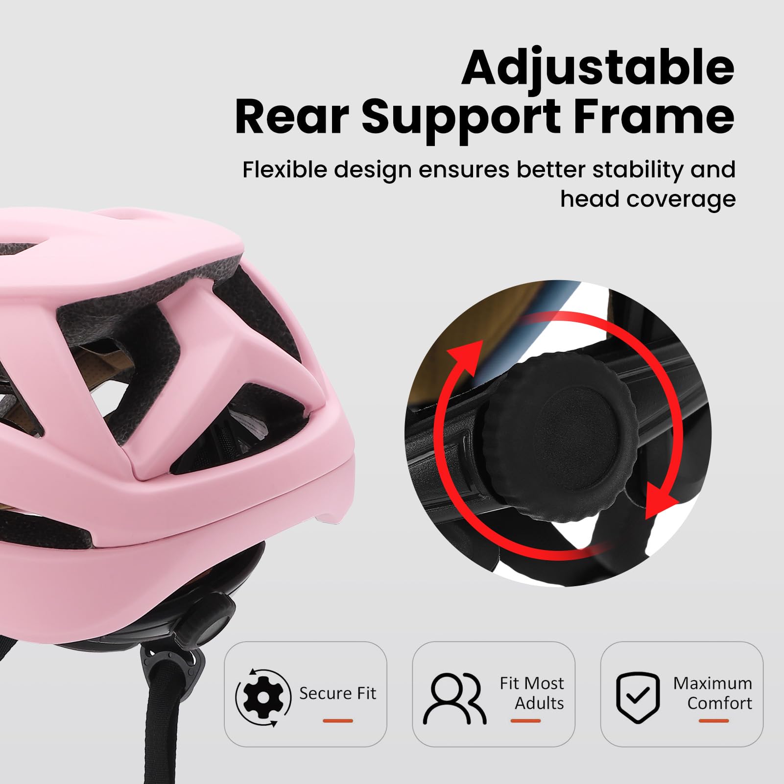 BuyWeek Casque de vélo pour Adultes Hommes et Femmes avec Deux doublures intérieures Amovibles Protection de la tête pour Le Cyclisme, Le Skateboard