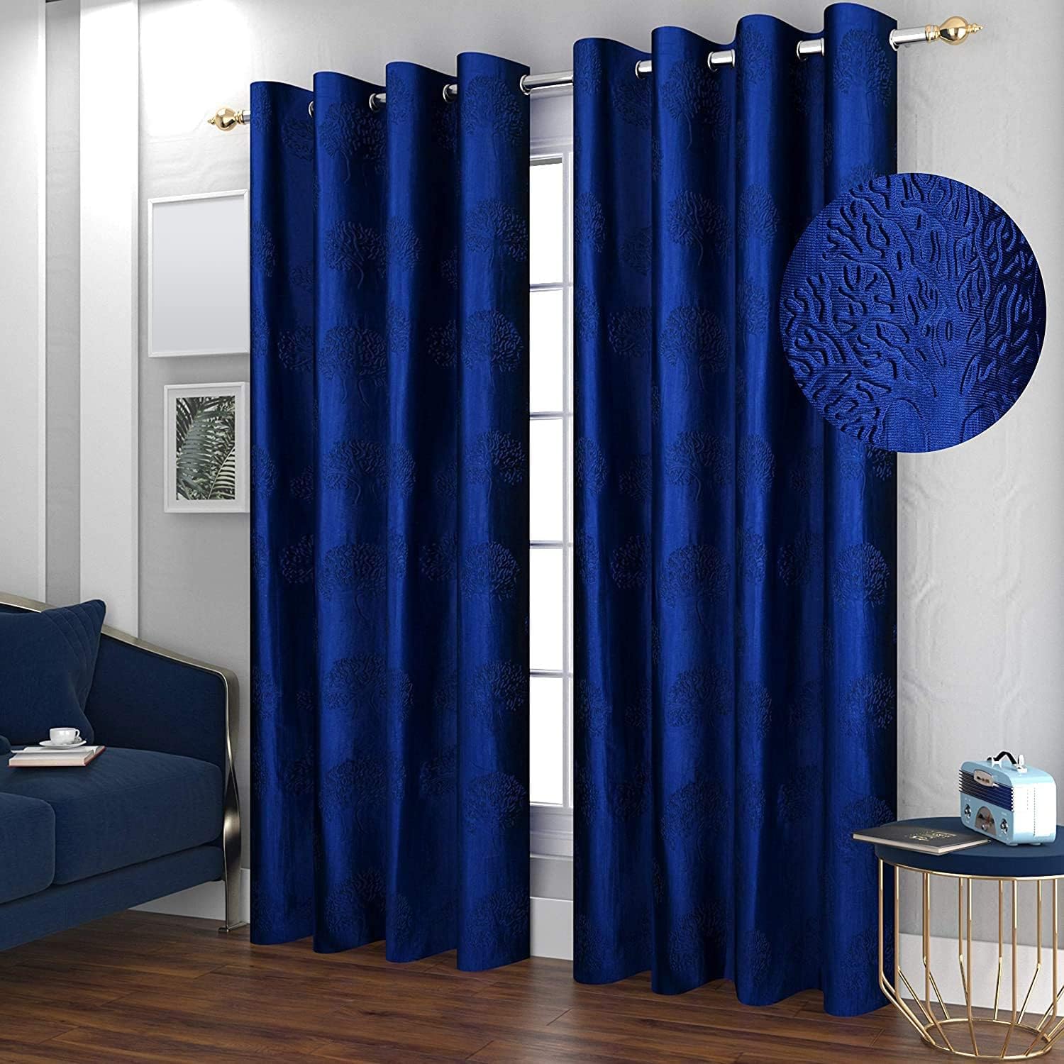 ARBON Luxury Velvet Curtain Room Darkening, Light Blocking Drape for Living Room, Bedroom, Office, Elegant Home Decor, Energy Efficient, Easy Care (Set of 1 PC)