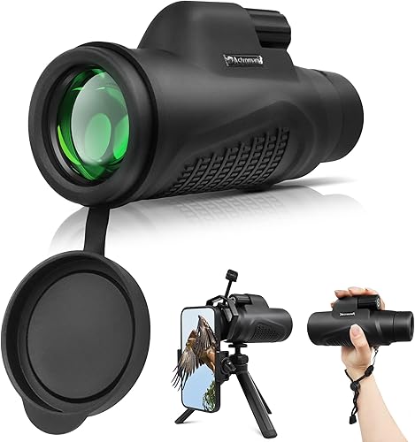 Astromania Telescopio monocular de prisma K9 HD 12X50, impermeable, monoscopio de mano compacto, para observación de aves, camping, viajes, paisajes