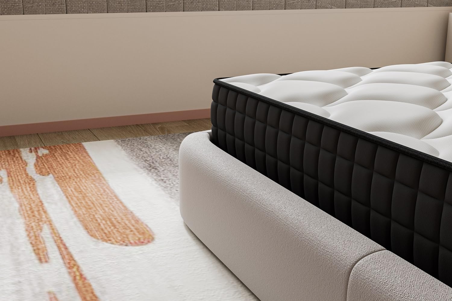 Materasso Singolo 80x190 Hybrid Memory,Altezza 13CM,Anallergico e Ergonomico,Comfort e Morbido,Certificato OEKO (80x190x13CM)