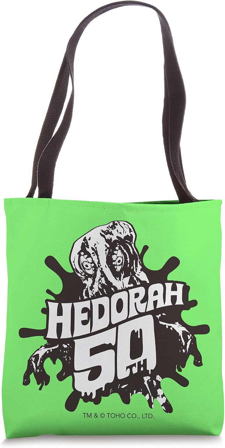 Godzilla Hedorah 50th Anniversary Black Line Art - Green Tote Bag