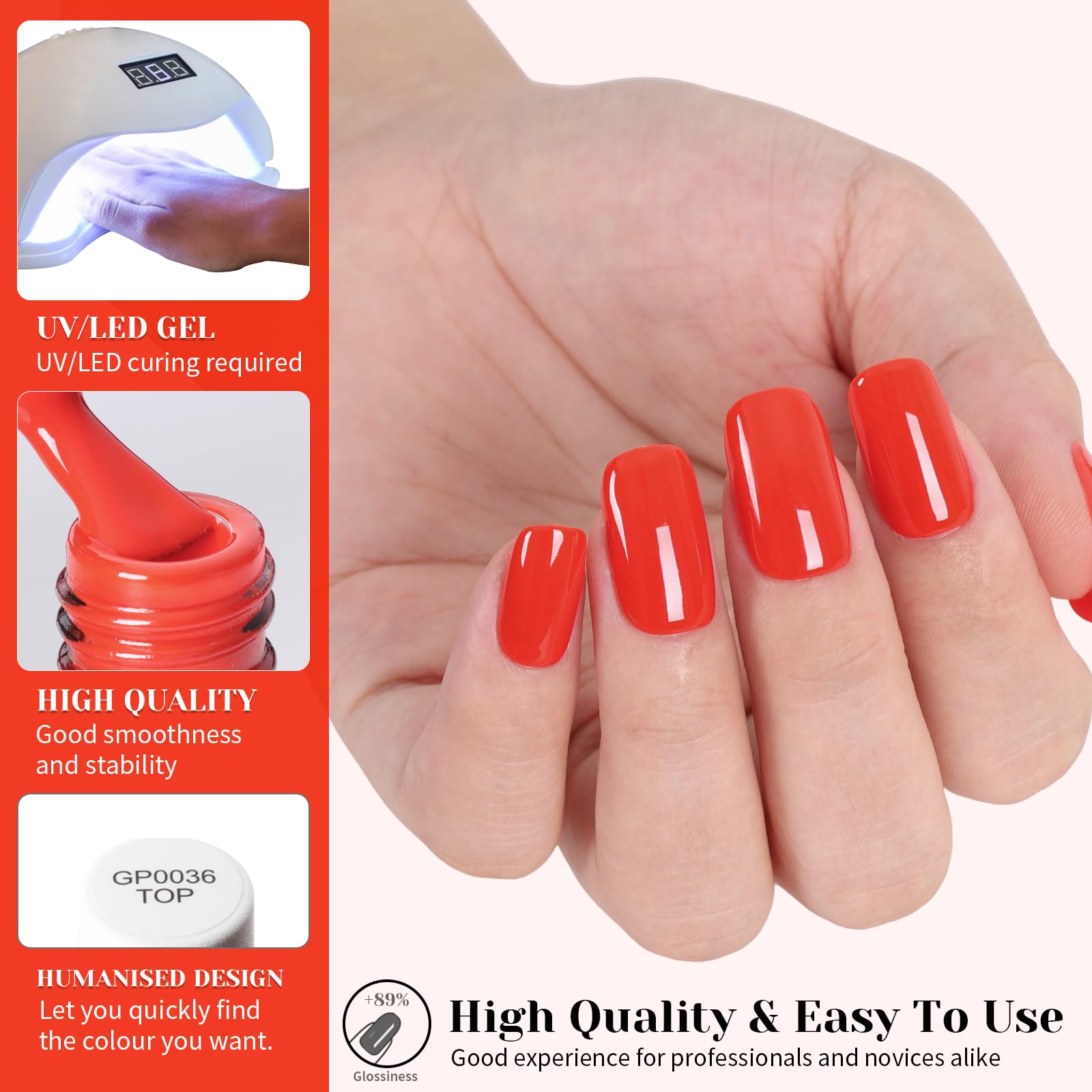 TUTUYU Gel Rosso Cremisi - 12ml - Vellutato festivo di Natale