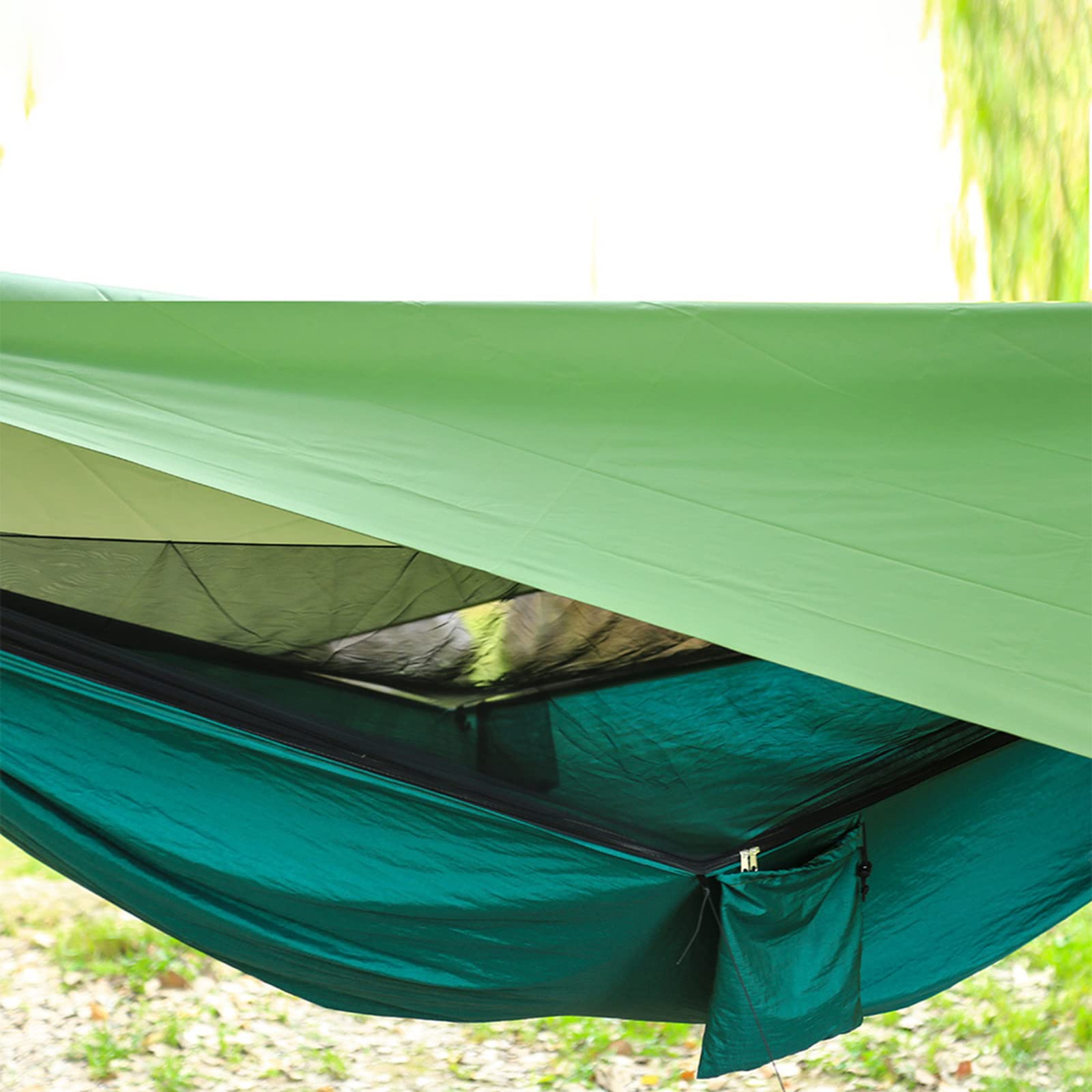 amaca da campeggio, Tenda da viaggio 3 in 1 260 cm x 140 con rete e telo tenda per 2 persone capacità di carico 200 kg ultraleggera traspirante