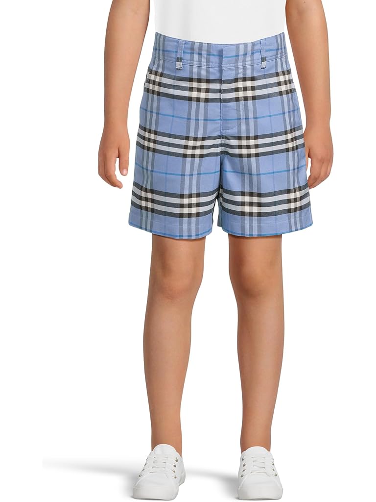 Blue Burberry Oscar Check Shorts (big Kid)