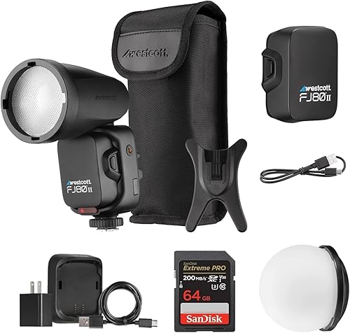 Westcott FJ80 II S - Luz rápida para pantalla táctil con soporte para cámara Sony Pantalla táctil LCD a color de 2.8 pulgadas, accesorios de