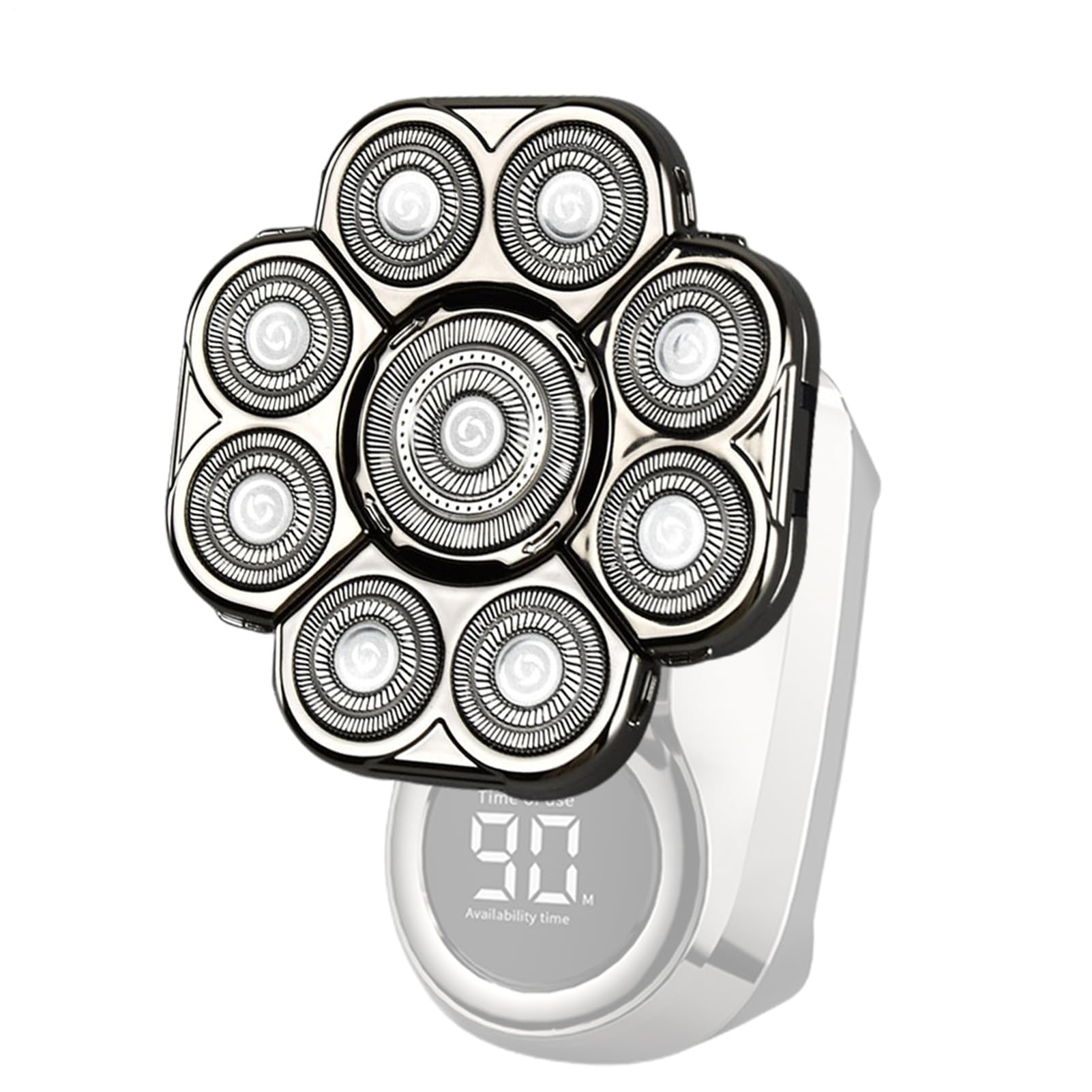 Cabezales de afeitado de repuesto para hombres: 9 recambios de afeitadora de cabeza, cuchilla giratoria de doble anillo | Juego de cabezales de afeitado de alta velocidad, partes de afeitar secas en