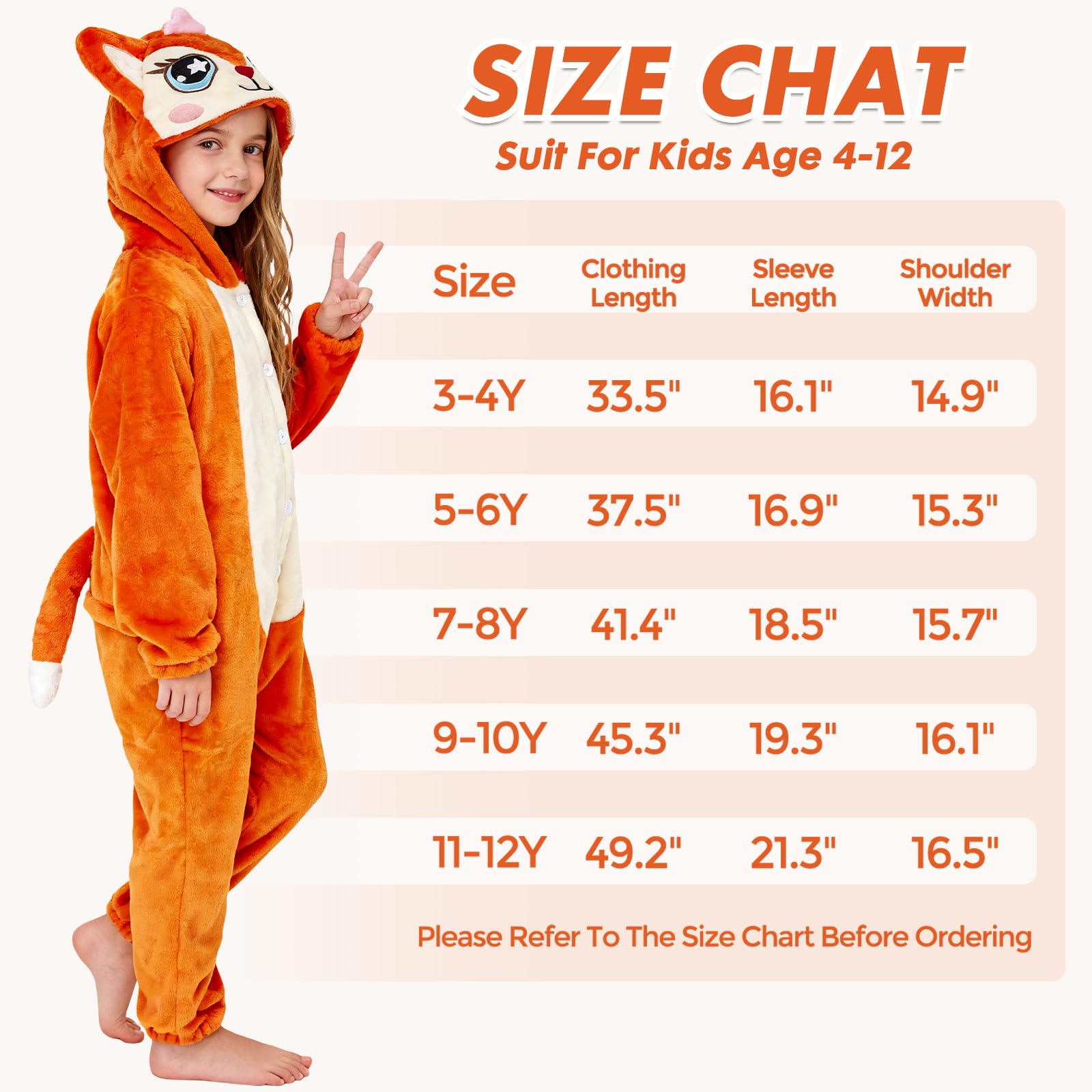 PinkSheep Pyjama Onesie d'hiver pour Enfants, Combinaison de Nuit en Flanelle de Polyester, Costume Animal de Dessin Animé, Unisexe, 3-12 Ans