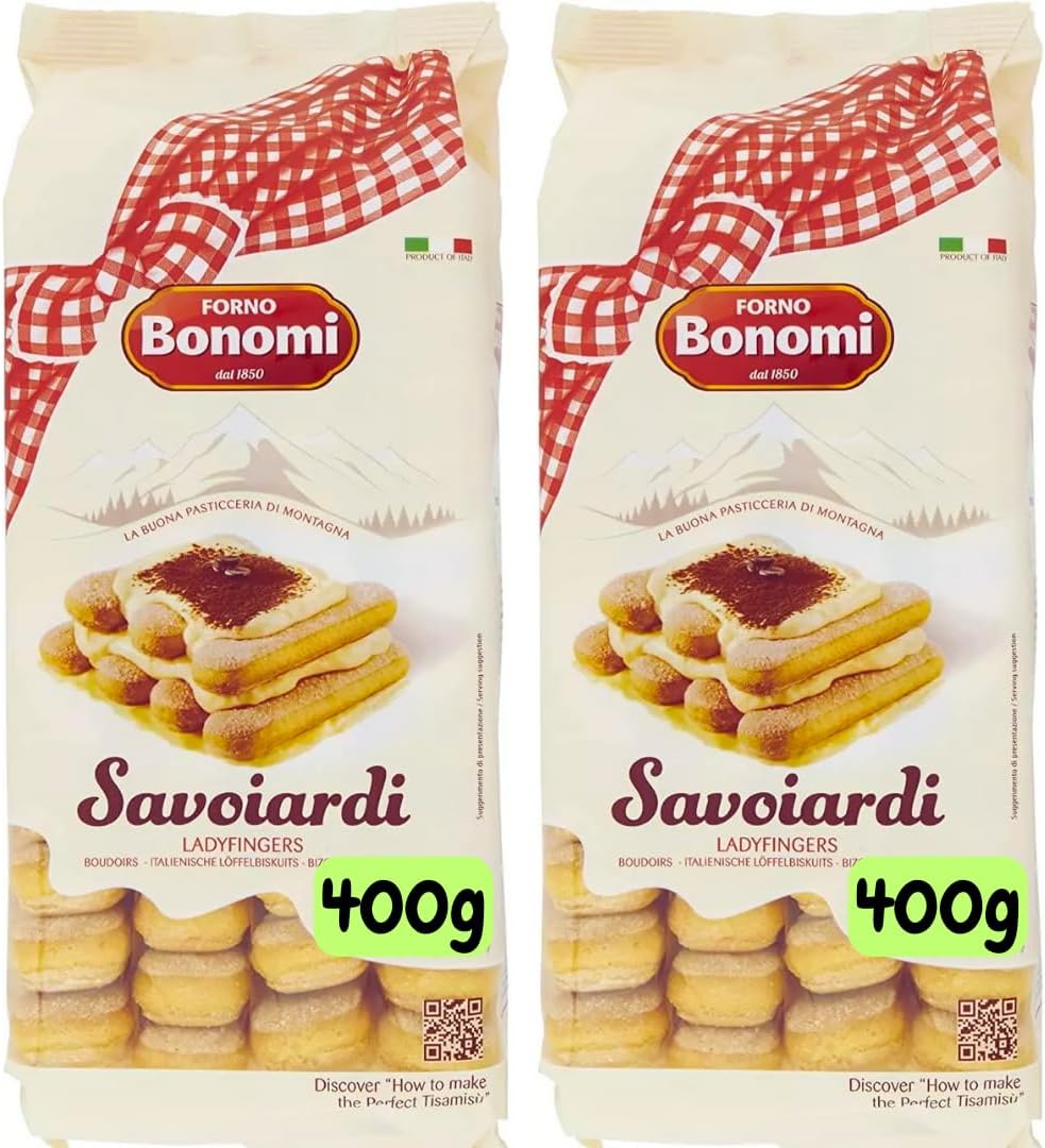 2x 400g Forno Bonomi Tiramisu Savoiardi biscuits | Biscotti almond cookies, Italian Lady fingers for Classic Tiramisu recipe