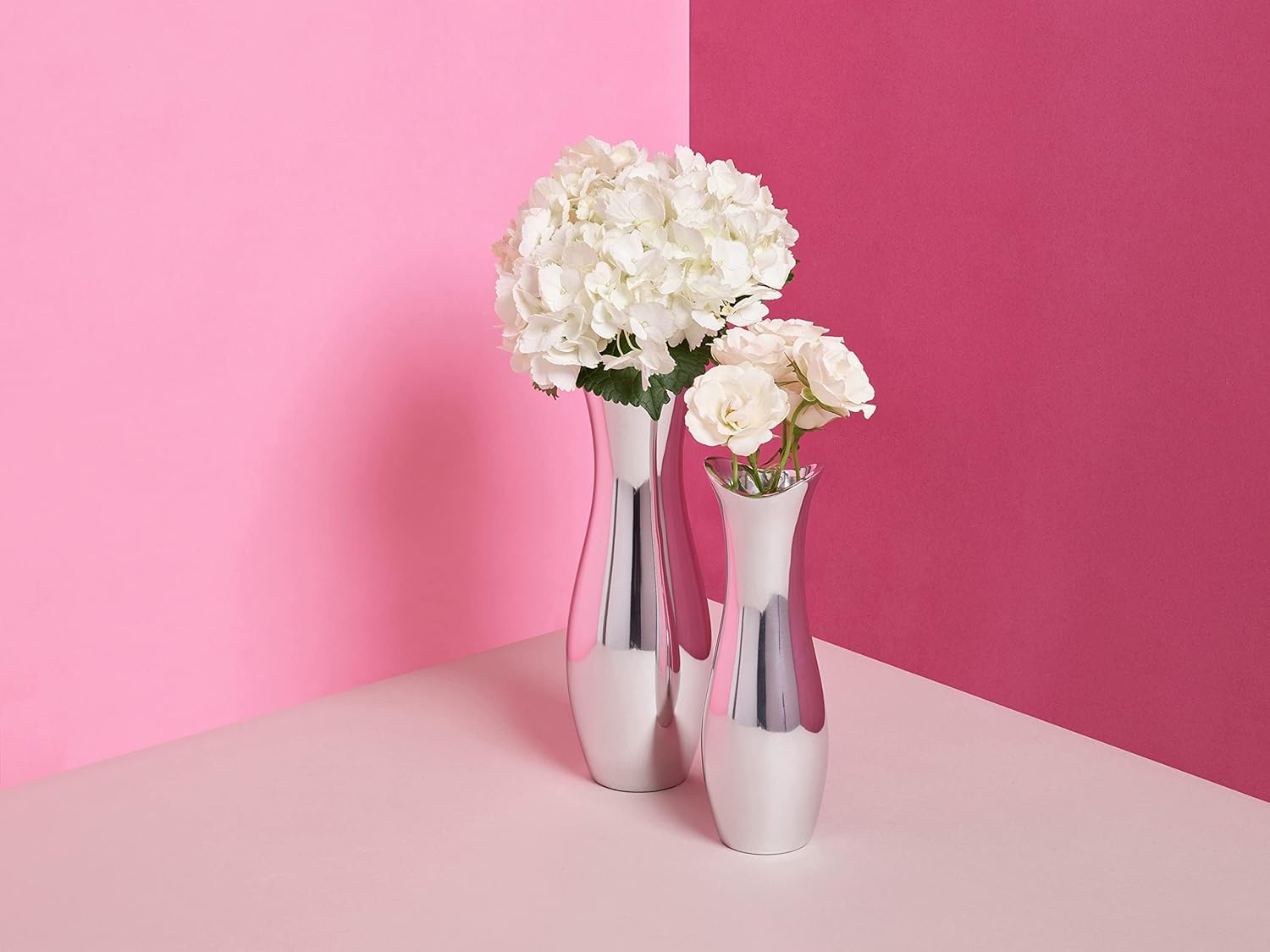 nambe Stryker Flower Vase | 9-Inch | Vases for Centerpiece Table Home Indoor Desk Décor | Mid Century Modern Style Vase for Wedding Housewarming Gift | Made of Metal Alloy