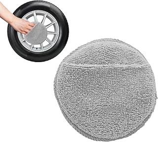 Microfiber Car Wax Applicator Pads, 10 Pack Foam Polishing Pads with Finger Pocket, Anti-Scratch Lint Free Reusable Polishing Pads for Car Detail Cleaning Waxing (Grey)