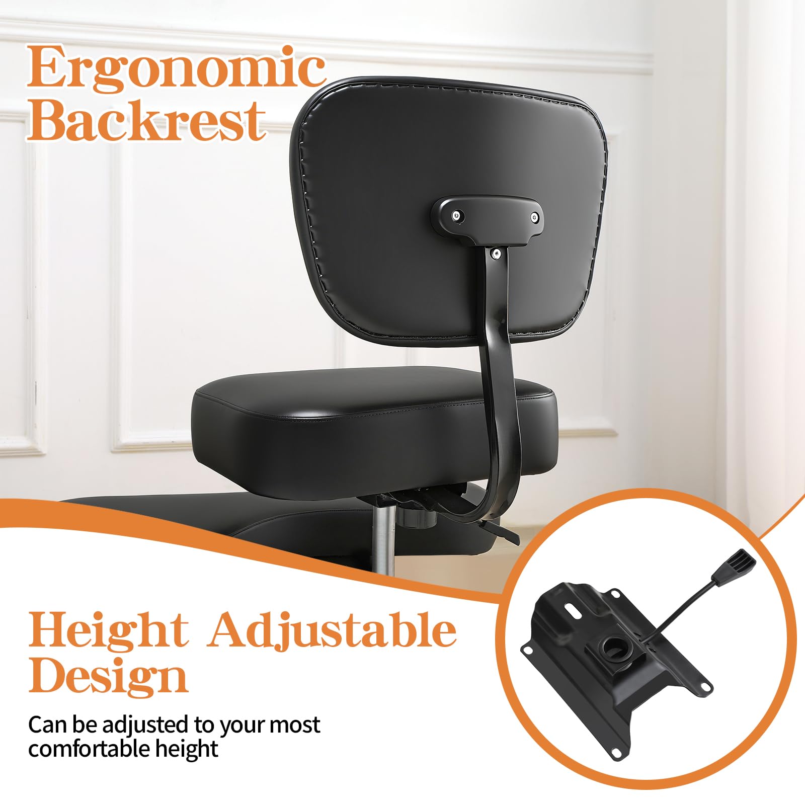 Chaise de méditation ergonomique pour plusieurs positions assises, chaise de TDAH, avec soutien lombaire et roulettes, hauteur réglable, chaise genoux, idéale pour les amateurs de yoga, chaise de