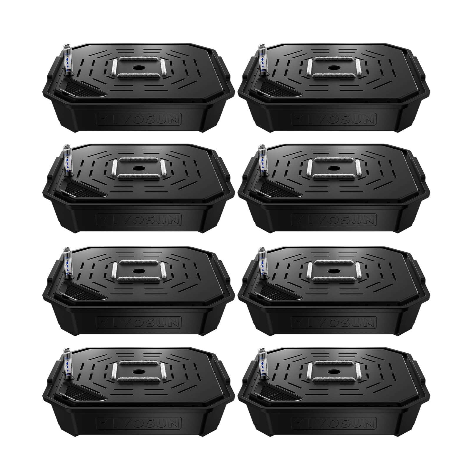 VIVOSUN 8-Pack FlexFeed Self-Watering Pots, Auto Irrigation Fabric Pot Base with Water Meter &amp; Maintenance Window, for Use Indoors/Outdoors in Grow Tents, Greenhouses, Gardens