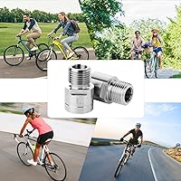 Vista 5 de Extensores de pedal de bicicleta, 1 par de extensores de pedal de bicicleta de acero al cromo-molibdeno extendido espaciador para cualquier pedales